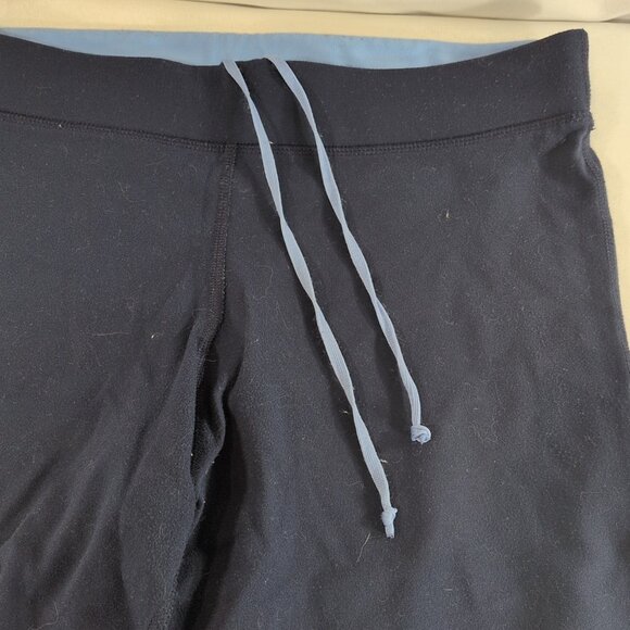 Lululemon Capris Navy Blue Flare Split Leg Drawstring Women's 8 Yoga Active - Picture 5 of 12